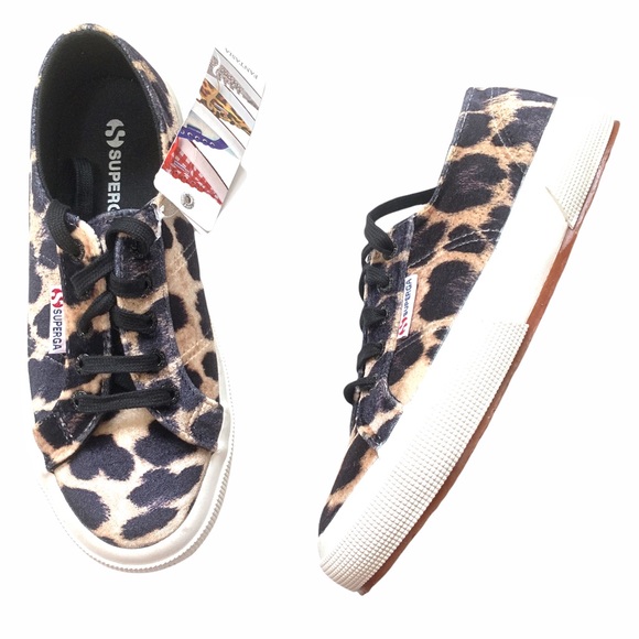 Superga Shoes - Superga Fantasia Leopard Velvet Sneakers 37 US 6.5